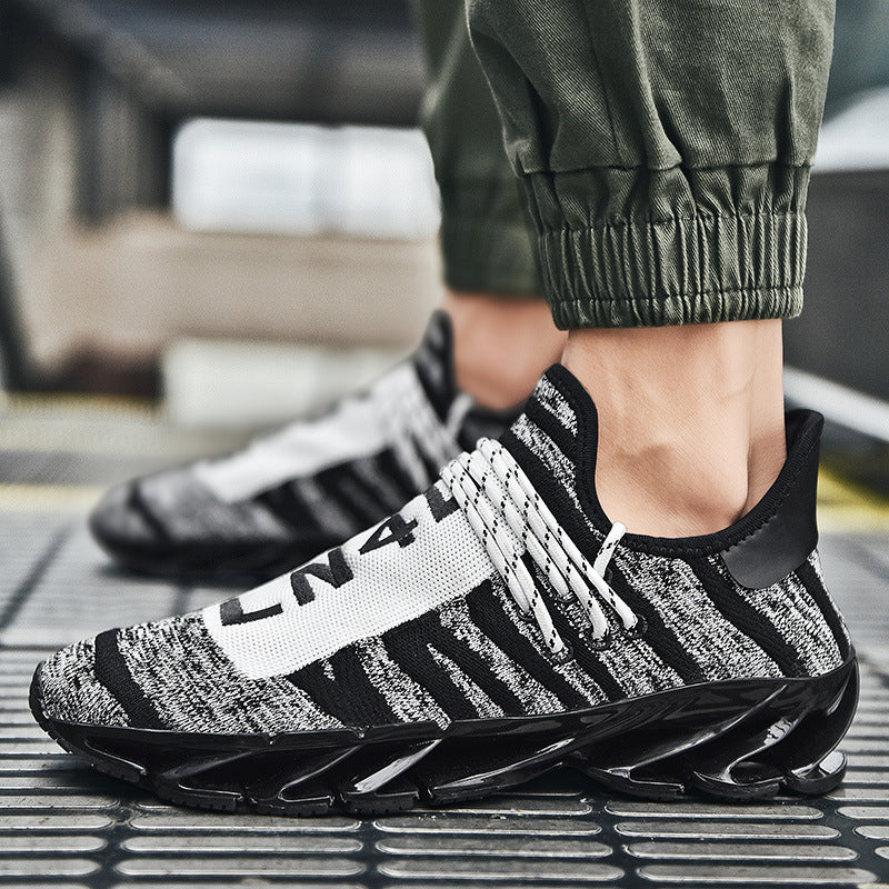 Running Shoes Men Large Size Knife Edge Men's Shoes Mesh Fly Woven Running Shoes Men