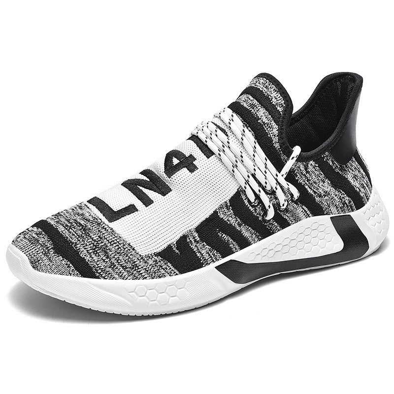 Running Shoes Men Large Size Knife Edge Men's Shoes Mesh Fly Woven Running Shoes Men