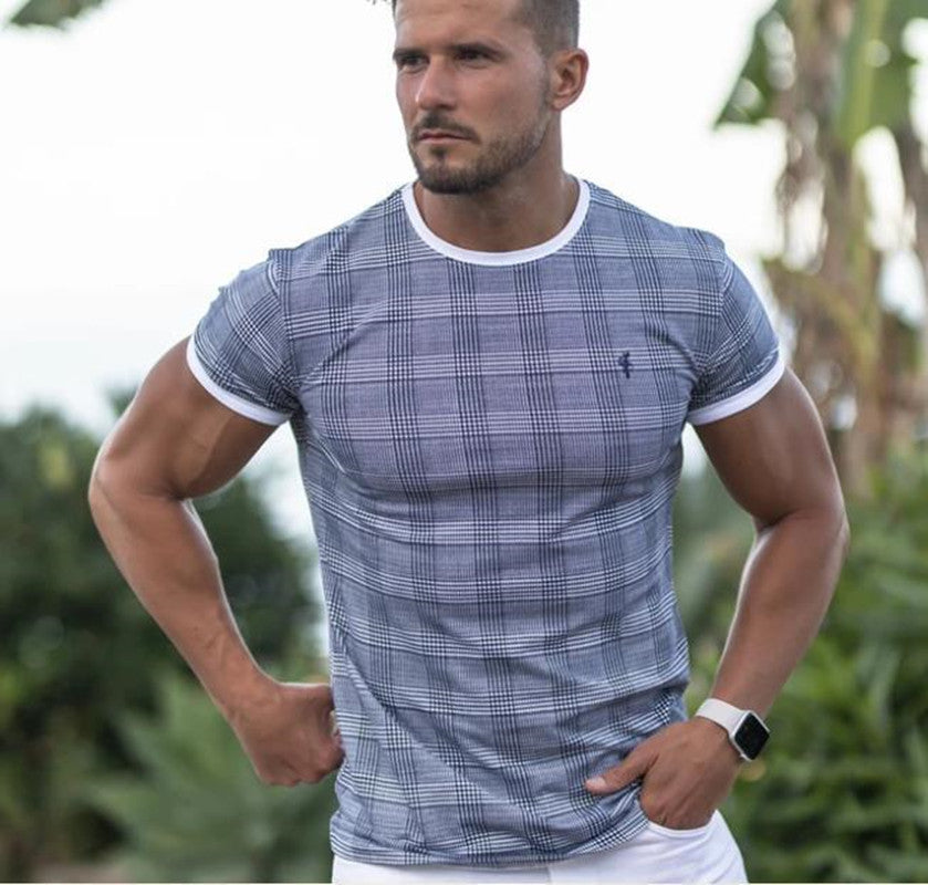 Men's Short-sleeved Round Neck Casual Fitness Quick-drying T-shirt - sumet.shop