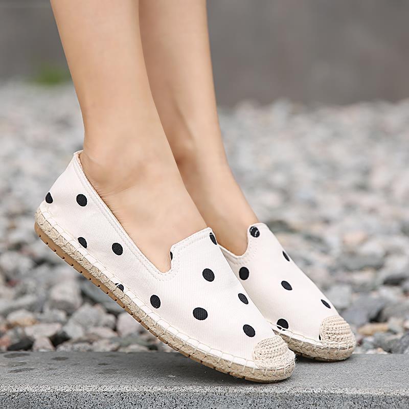 Flat-bottomed Leisure Pedal shoes Linen Grass Edge Lace Fisherman Shoes Women's Flat-bottomed Leisure Pedal
