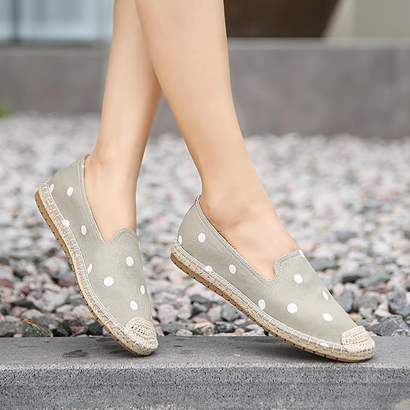 Flat-bottomed Leisure Pedal shoes Linen Grass Edge Lace Fisherman Shoes Women's Flat-bottomed Leisure Pedal