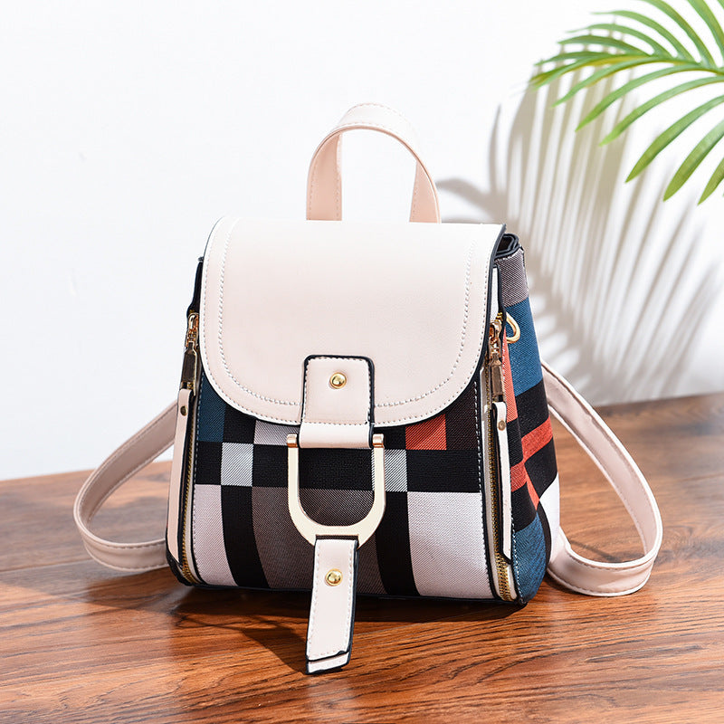 School Bag Soft Leather Leisure Fashion Travel Large-capacity
