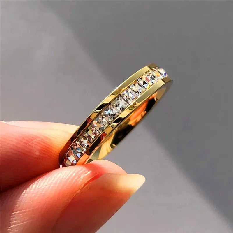 Full diamond Ring European and American style simple full diamond