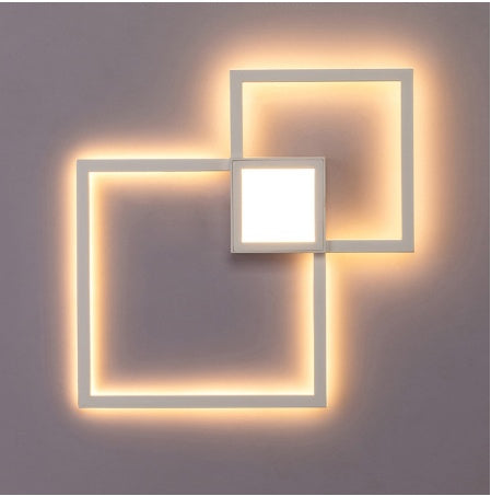 Simple geometric line LED shape wall light