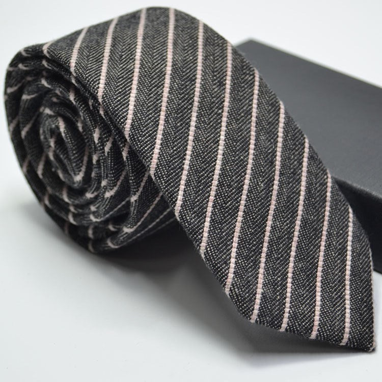 Man tie Wedding dress tie imitation wool plaid striped tie