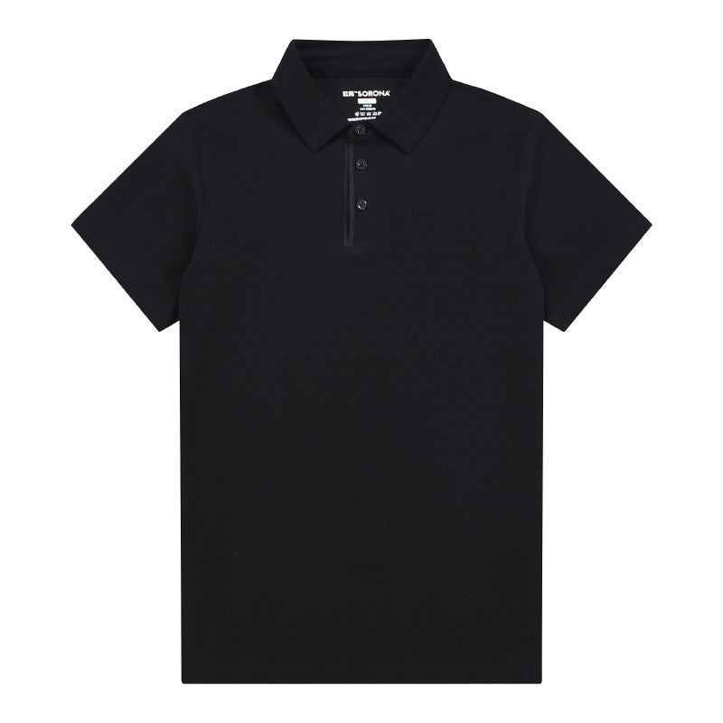 Seamless Adhesive Lapel Pure Color Simple Casual Short-sleeved T-shirt - sumet.shop