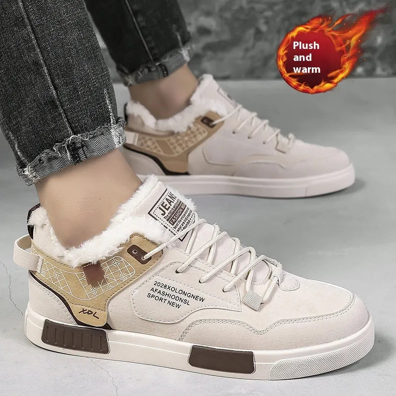 Velvet Casual Shoes Plus Size Men's Plus Velvet Casual Shoes Fashion Outdoor