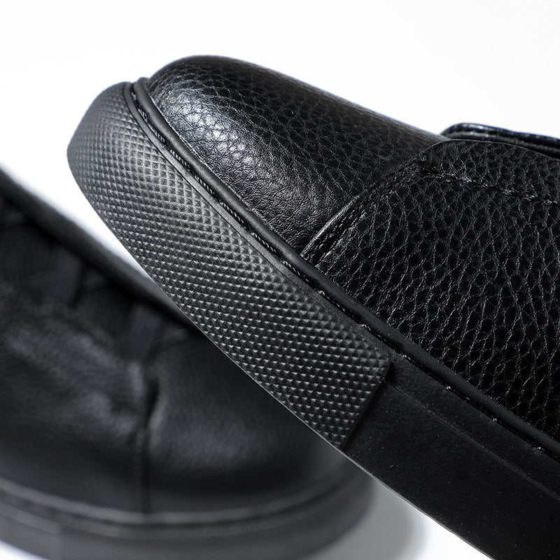 Soft Bottom Leather Shoes Soft Surface Short Casual New Men's Leather Shoes