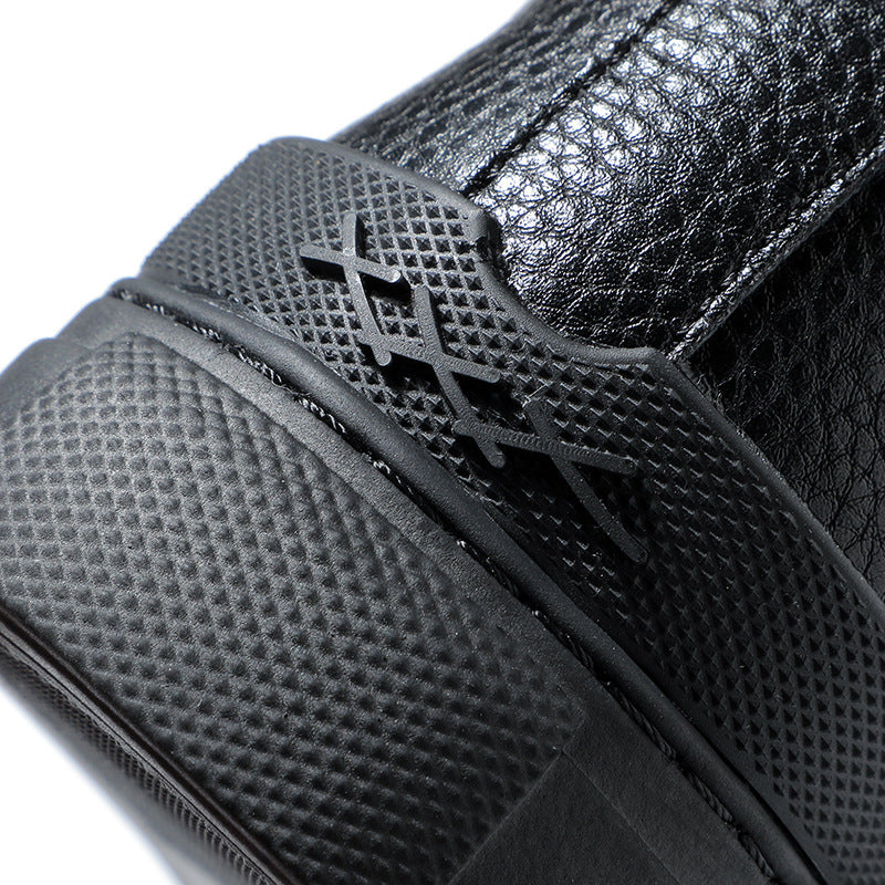 Soft Bottom Leather Shoes Soft Surface Short Casual New Men's Leather Shoes