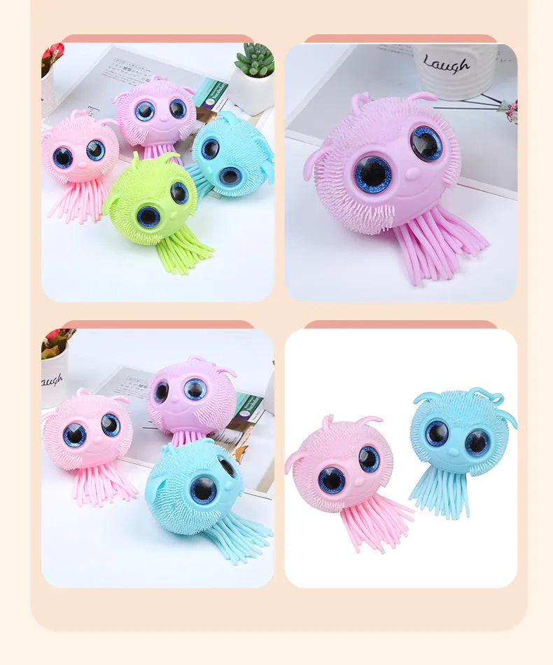 Pressure Reduction Toy Squeeze TPR Jellyfish Vent Pressure Reduction Toy Squeeze