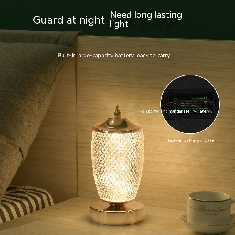 Night Lamp Battery Bedside Bedroom Living Room Small Night Lamp