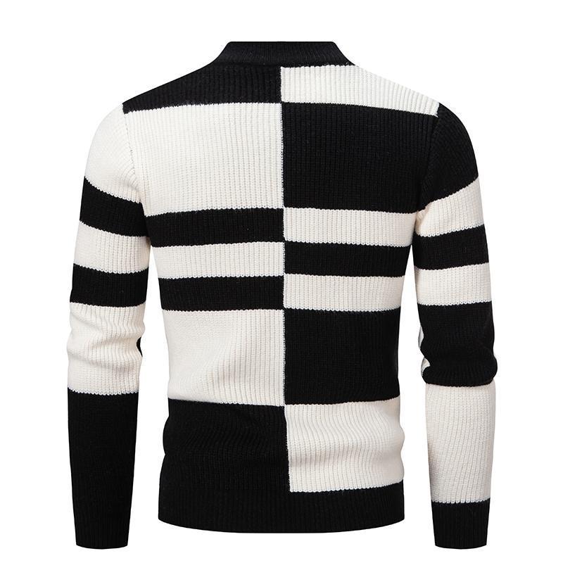 Men's Half-high Collar Slim-fit Jumper Knitwear Korean Youth Fashion Casual Top - sumet.shop