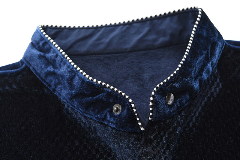 Men's Long Sleeve Pleuche Fashionable Warm Shirt - sumet.shop