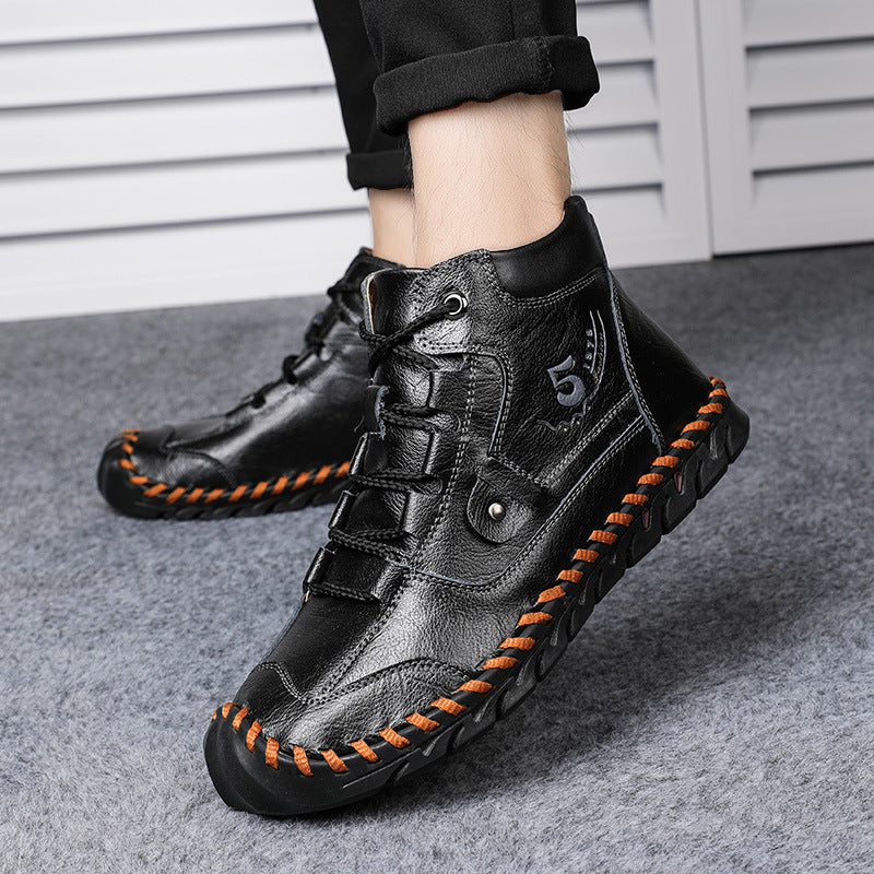 Leather Boots shoes plus size Martin boots