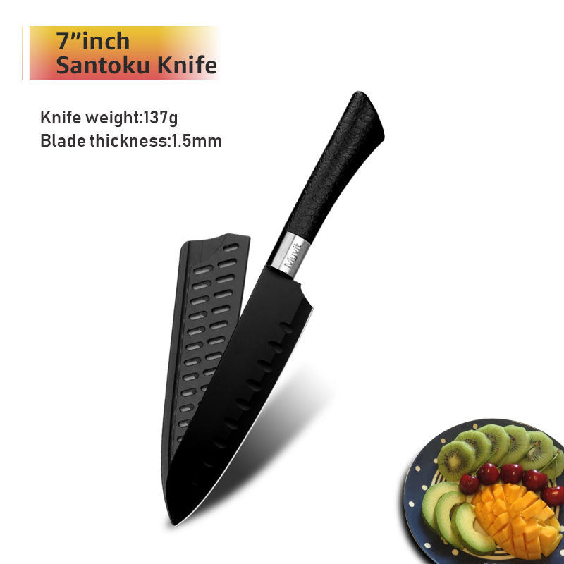 Stainless steel non stick knife spray paint knife horseshoe handle fruit knife