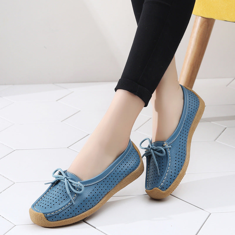 Flat Casual Shoes Comfortable Soft Sole Women's Shoes Hollow Flat Casual Shoes