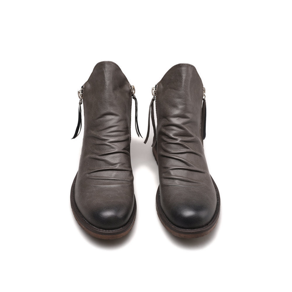 High-Top Men's Leather Boots Men's Four Seasons Casual High-Top Men's Leather Boots