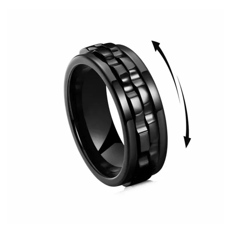 Titanium Steel Ring Rotatable Fashion Decompression Anti-anxiety Ring, Adapter tv, sumet.shop