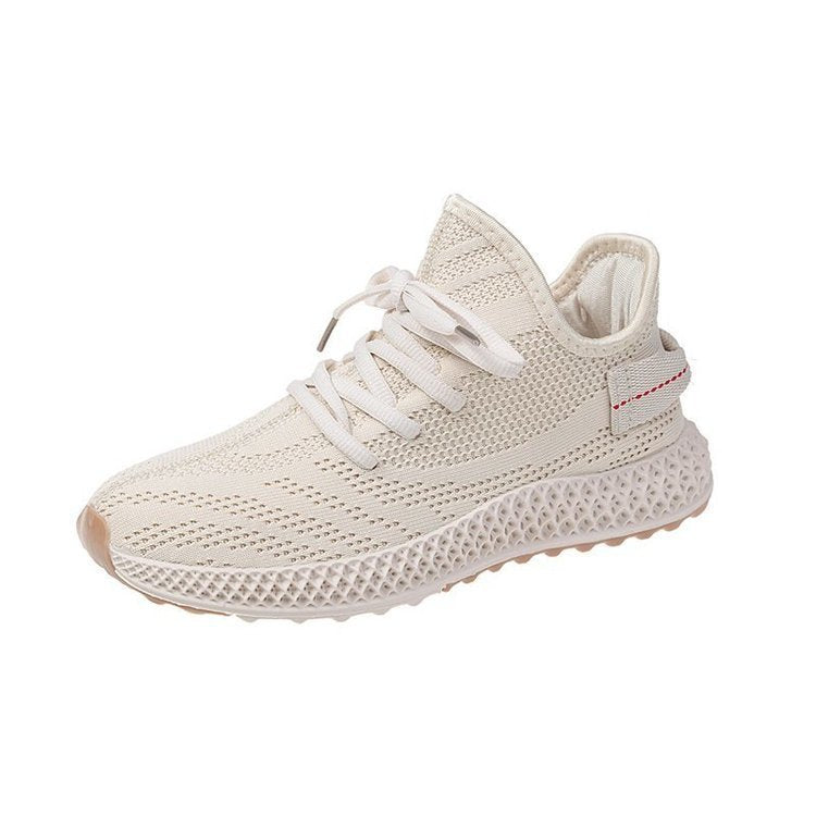 sports running shoes Women's new flying woven casual sports running shoes