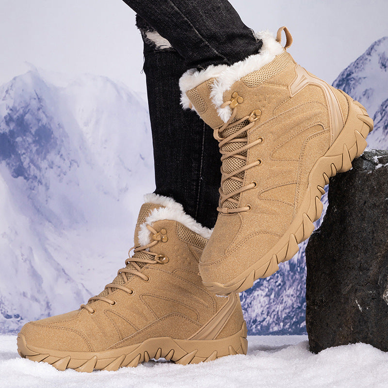 Snow Boots Men's Snow Boots Thickened Thermal Middle Tube