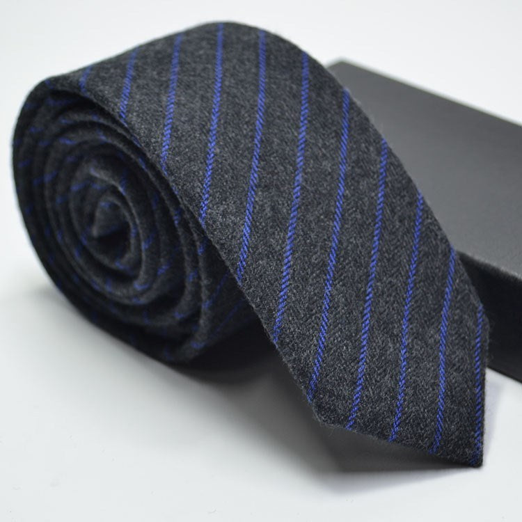 Man tie Wedding dress tie imitation wool plaid striped tie