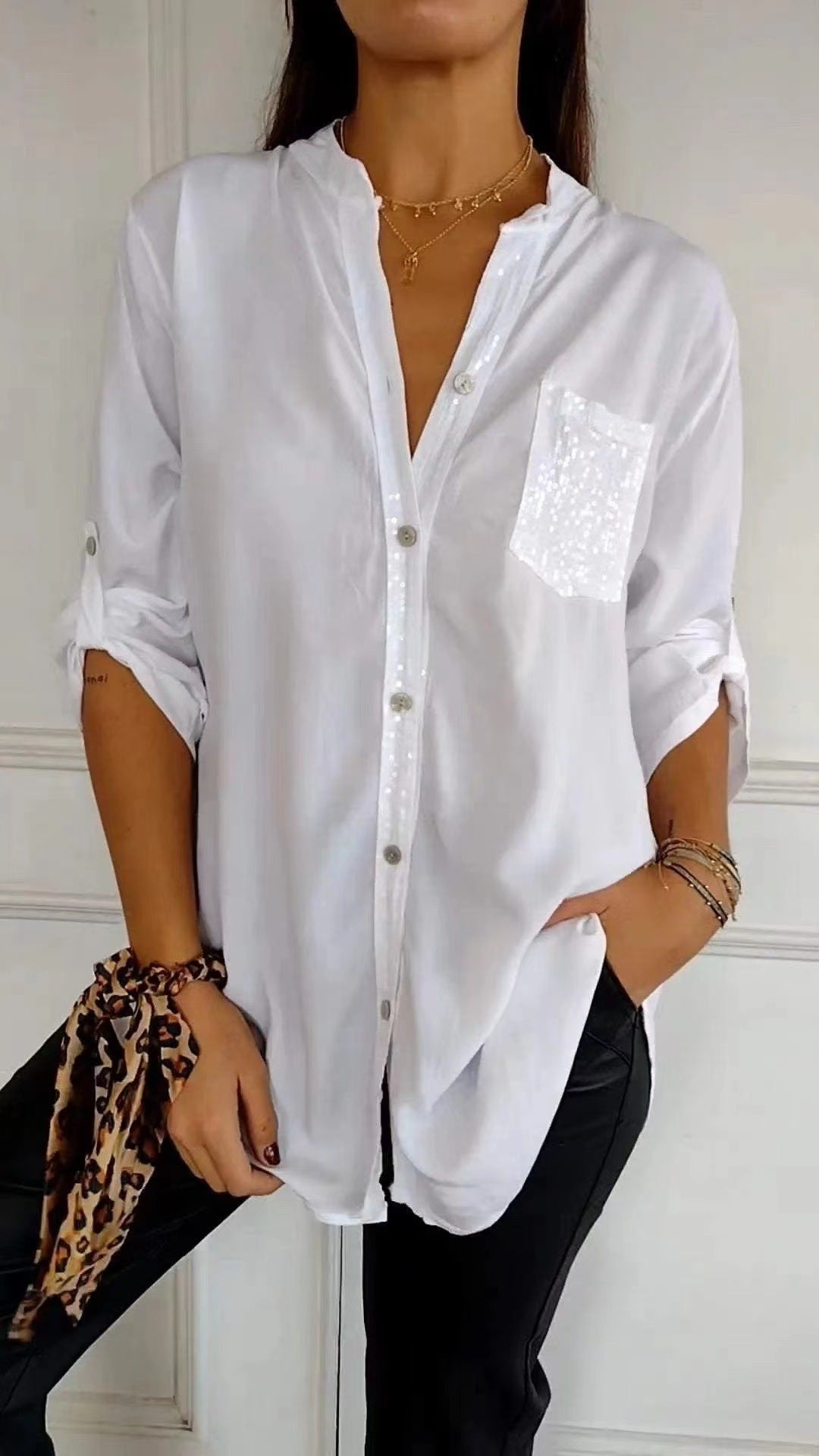 Long-sleeve Casual Shirt Commute Style Women's Summer Long-sleeve Casual Fashion Shirt