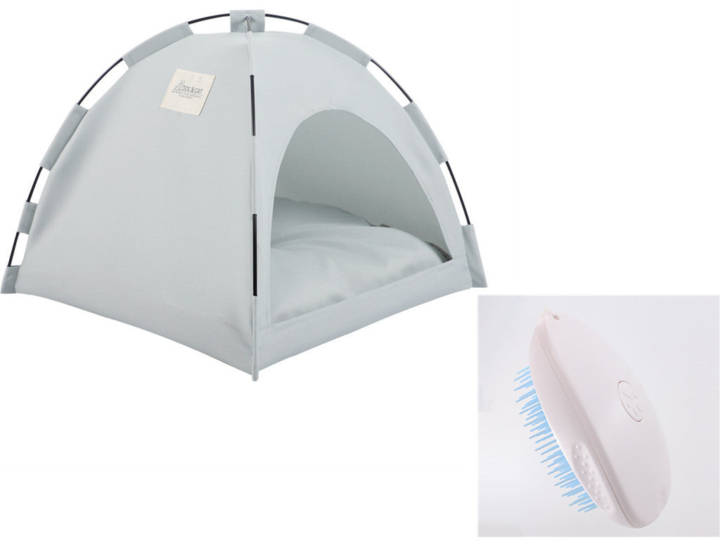 Cat Tent Cooling Mat Dog House Pet Sofa Camping Dog Bed With Cushion For Dog Kennel Indoor Cat Nest Cat Bed Pets Products - sumet.shop
