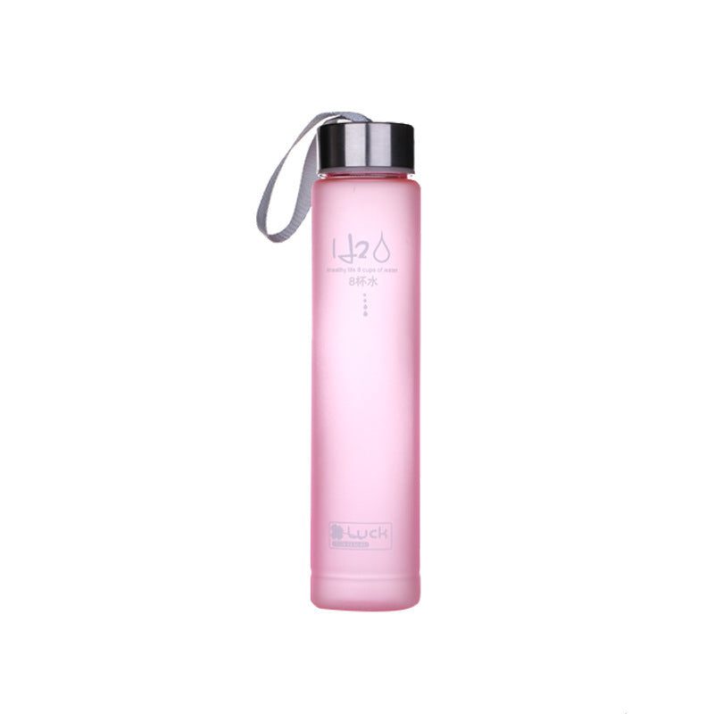 Frosted Plastic Cup Creative Fashion Candy Color H2O Transparent Frosted Plastic Cup
