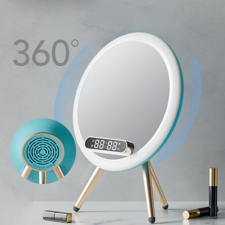 Wireless Charger Digital Clock Time USB LED Mirror Alarm Clock