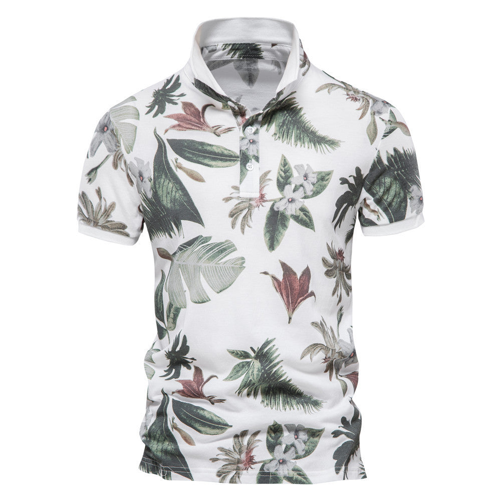 Men's Short Sleeve Lapel European TShirt - sumet.shop