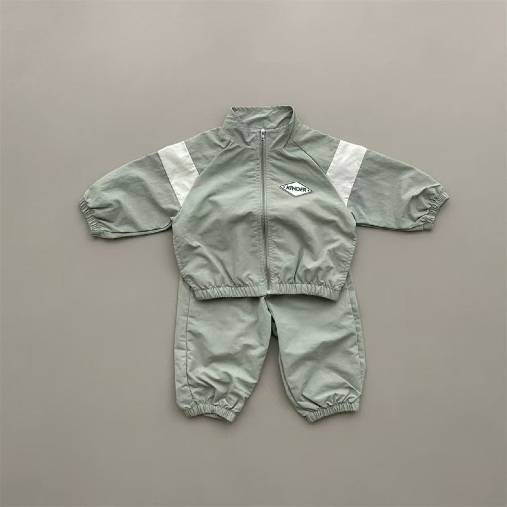 Sport Suit Cardigan Suit Stand Collar Long-sleeve Zipper Suit
