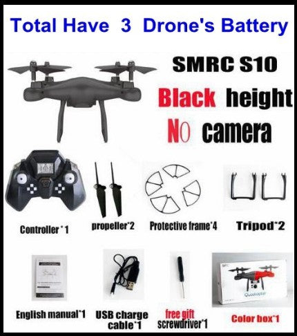 Drone Helicopter UAV Sales Promotion WiFi 2MP Camera With S10 SMRC FPV Quadcopter Drone Helicopter UAV Micro Remote Control Toy RACER KIT Aircraft