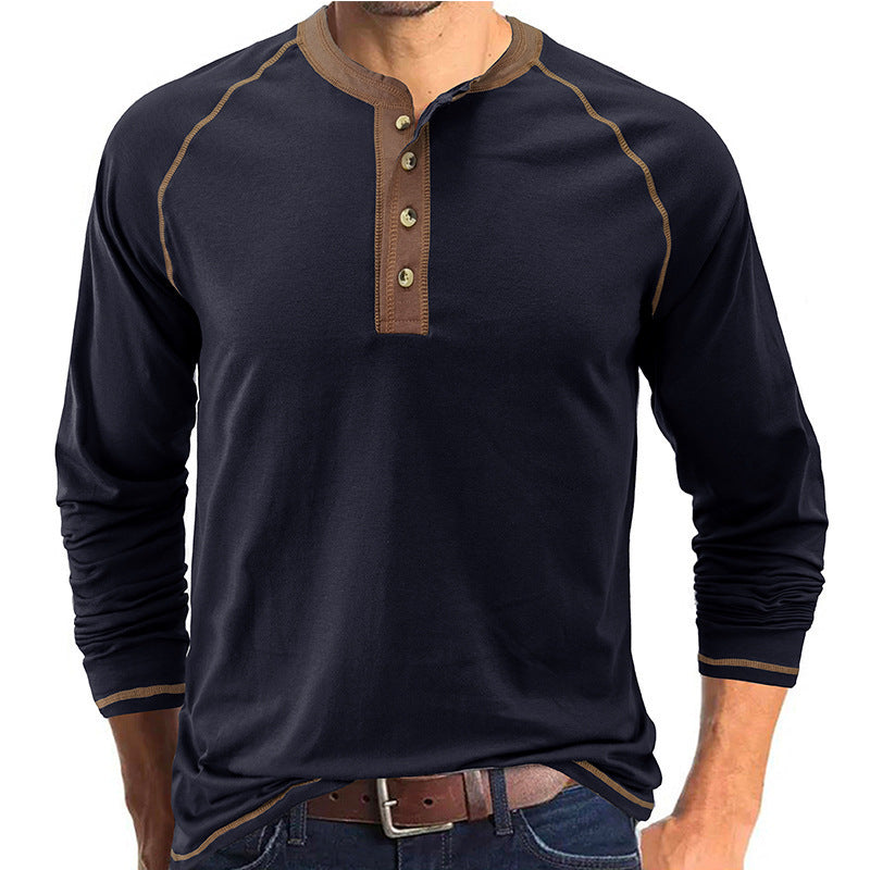 Men's Solid Color Long Sleeve New T-shirt