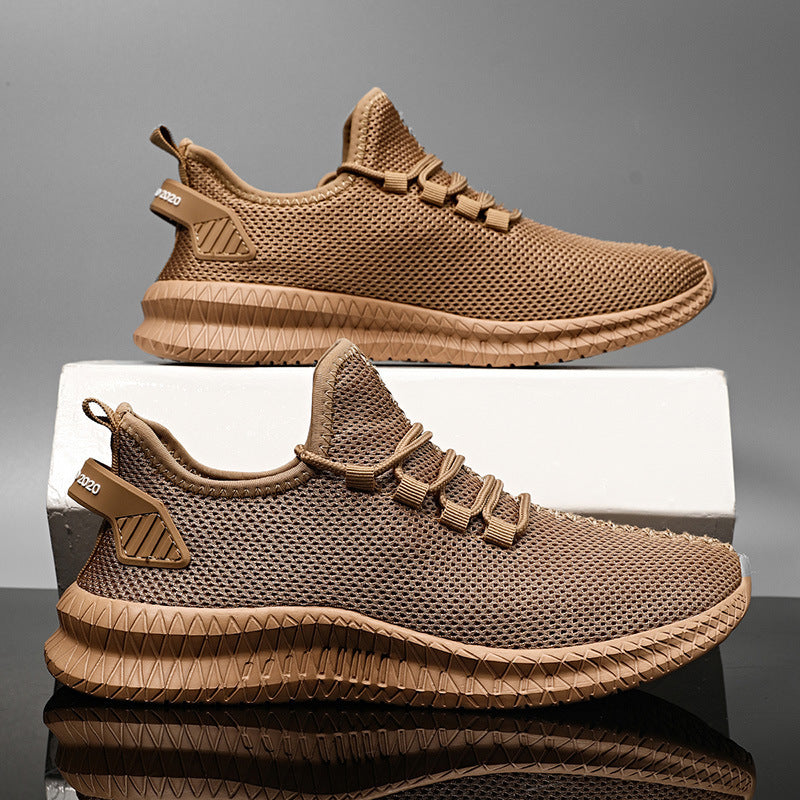 Woven Mesh Sneaker Small White Shoes Summer And Autumn Plus Size Men's Sports Casual Shoes