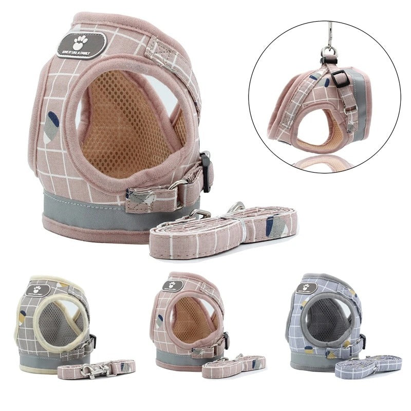 Dog Harness Breathable Mesh Small Dog Harness and Leash