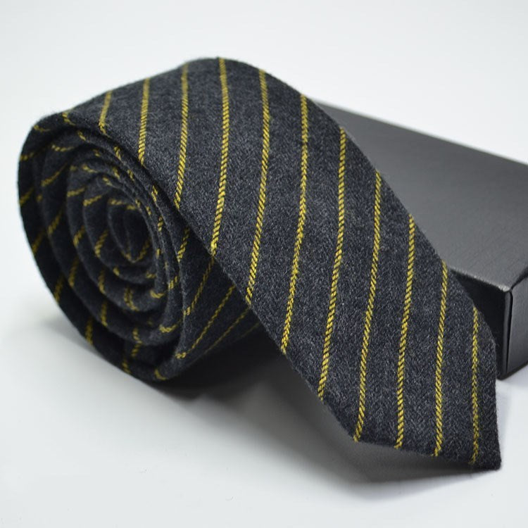 Man tie Wedding dress tie imitation wool plaid striped tie