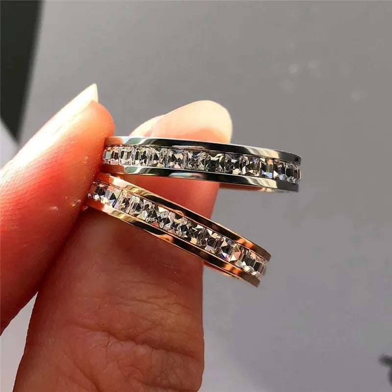 Full diamond Ring European and American style simple full diamond