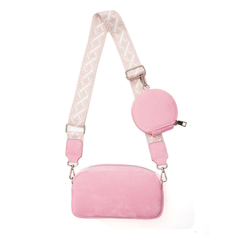 Shoulder Strap Bag Candy Color Women's Shoulder Messenger Bag Wide Shoulder Strap Mother Bag