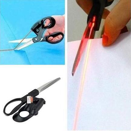 Professional Laser Guided Scissors For Home Crafts Wrapping Gifts Fabric Sewing Cut Straight Fast Scissor Shear - sumet.shop