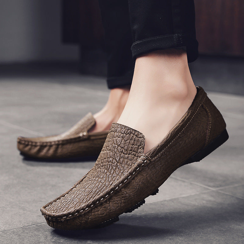 Set Foot Lazy Casual Hand Stitched Leather Shoes - sumet.shop