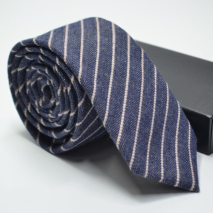 Man tie Wedding dress tie imitation wool plaid striped tie
