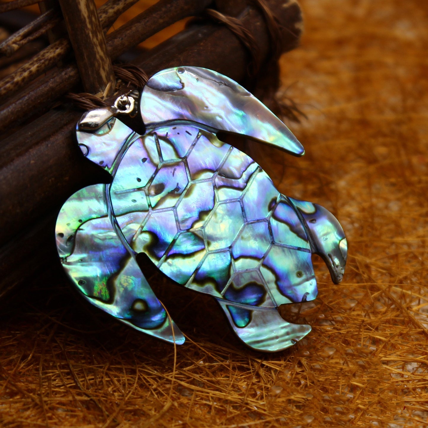 Personalized little turtle pendant