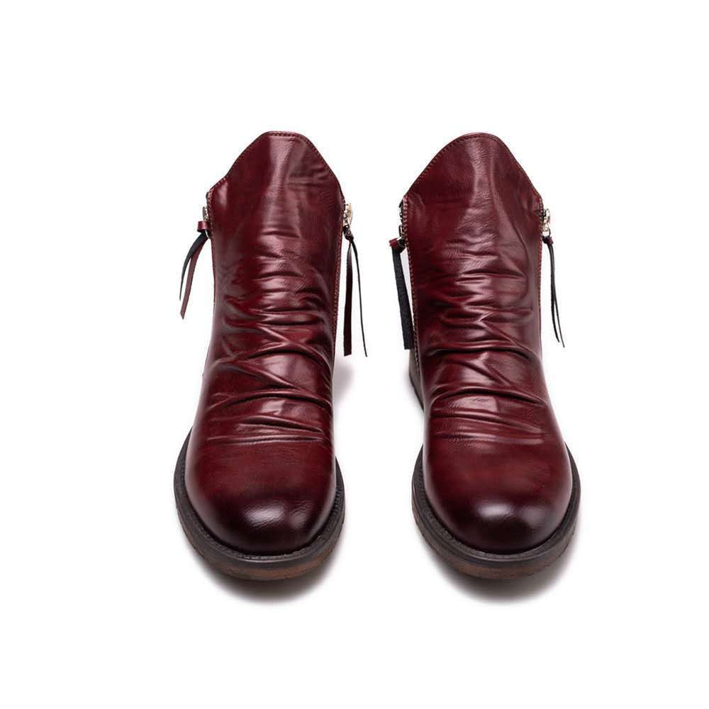 High-Top Men's Leather Boots Men's Four Seasons Casual High-Top Men's Leather Boots