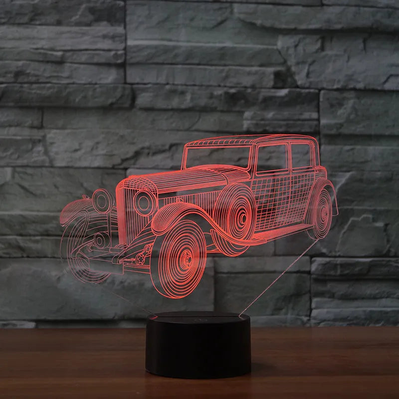 3D small table lamp Colorful touch 3D small table lamp