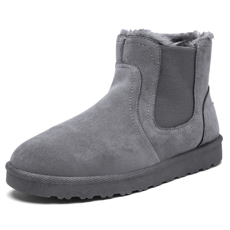 padded snow boots Men's warm mid-tube casual padded snow boots