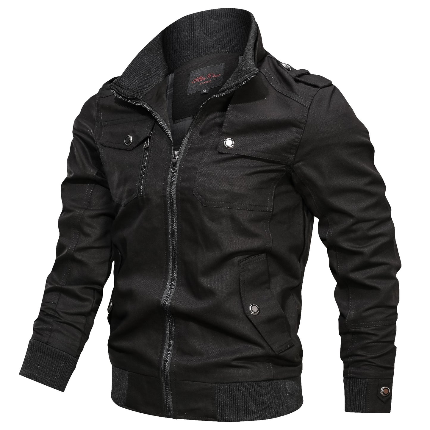 collar jacket Solid color jacket stand collar jacket men