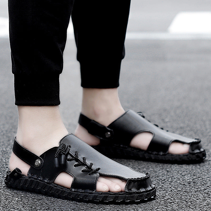 Men's Leather Sandals Casual And Fashionable Outdoor