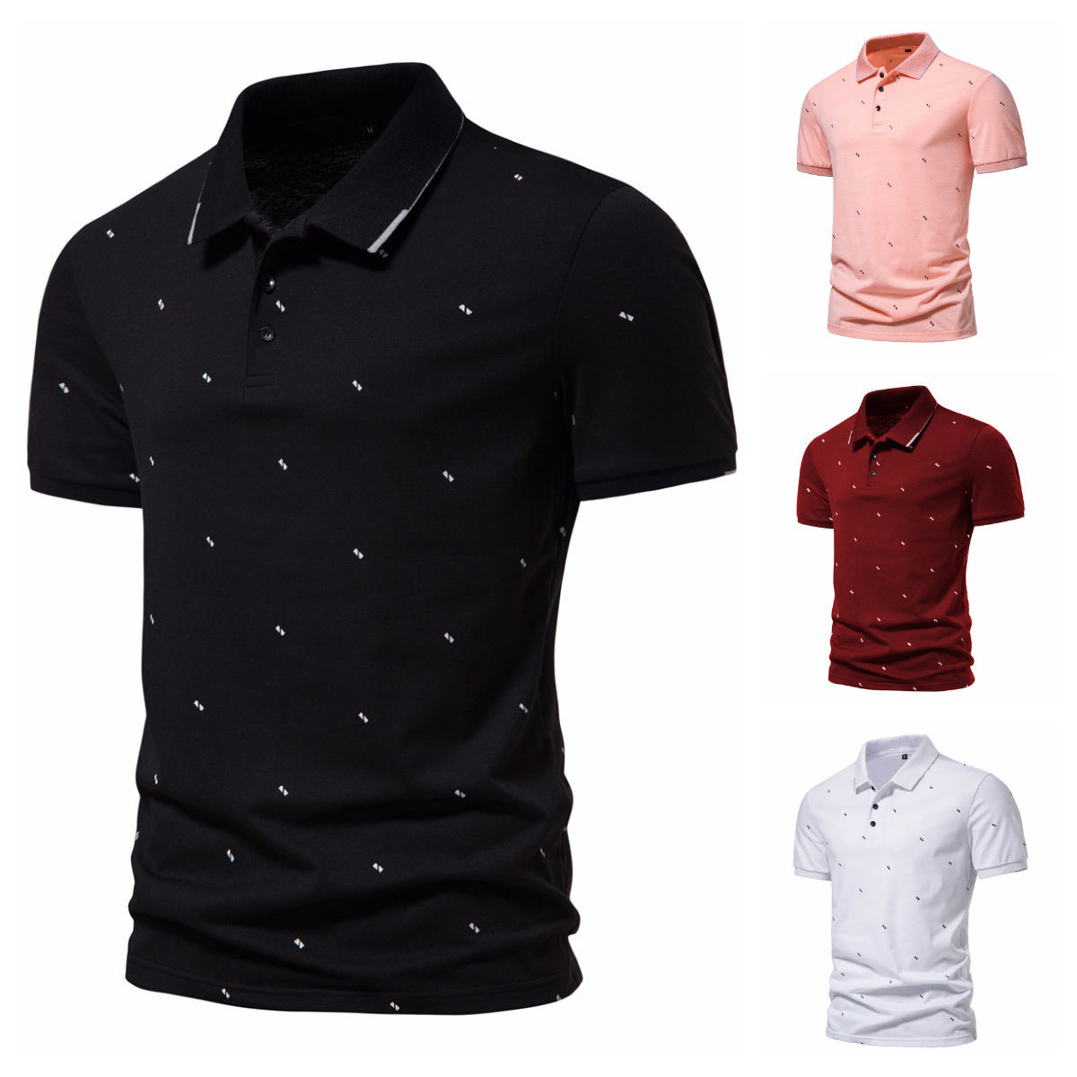 Men's Short Sleeve Fashion Printed Polo Shirt - sumet.shop