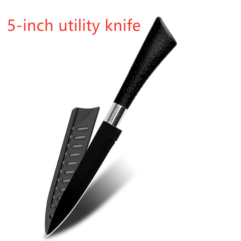 Stainless steel non stick knife spray paint knife horseshoe handle fruit knife