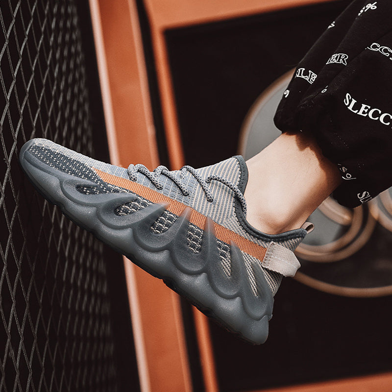Fashion Sneakers With Wave Sole Cool Sports Shoes Men - sumet.shop